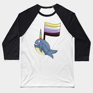 Narwhal For Nonbinary Pride Baseball T-Shirt